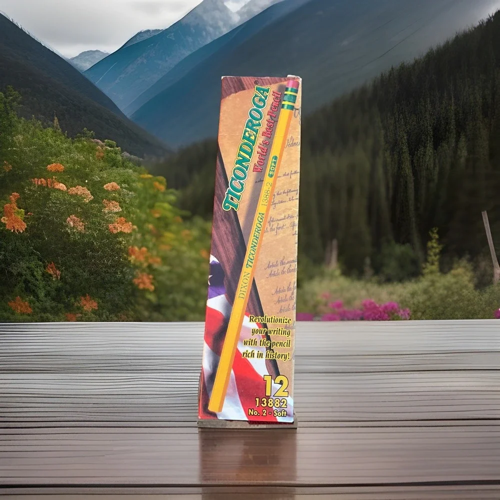 Vintage Box Of Dixon Ticonderoga 13882 No. 2 Soft Pencils 11 Of 12 In Box